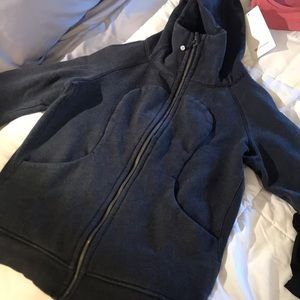 Scuba Hoodie Heathered Blue Navy EUC